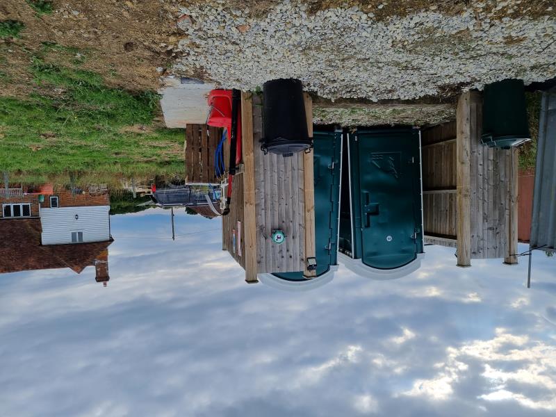 Toilet with eco friendly solar lighting