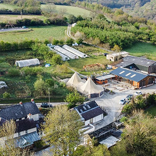 Penybanc farm from above. at Penybanc Farm