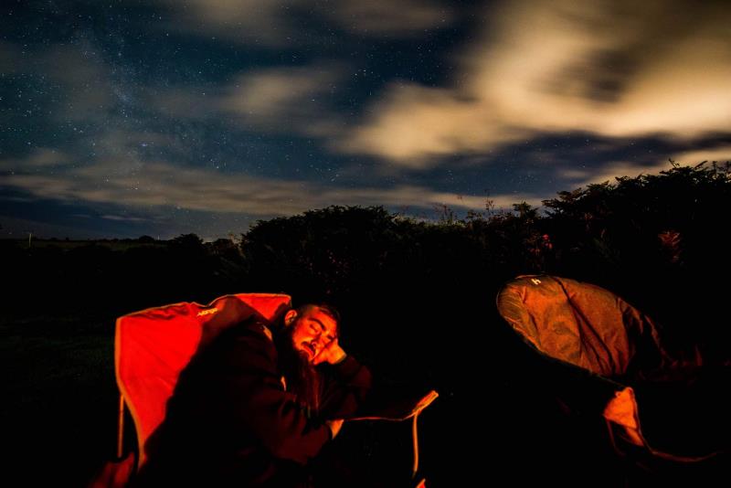 Relaxing camping