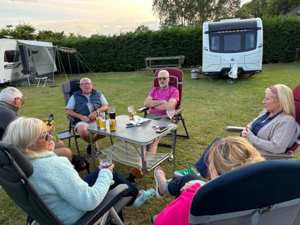 Enjoying the outside at Grange Garth 