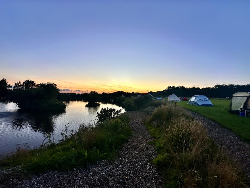Sunset over the lake