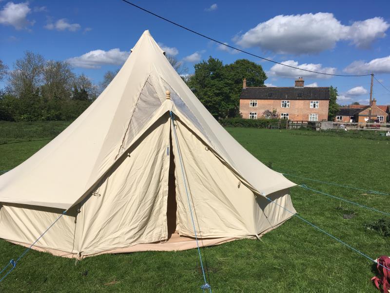 bell tent on the meadow