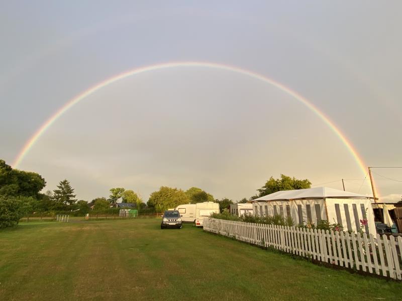 Rainbow over the campsite
