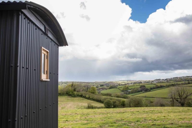 the side of the hut and view