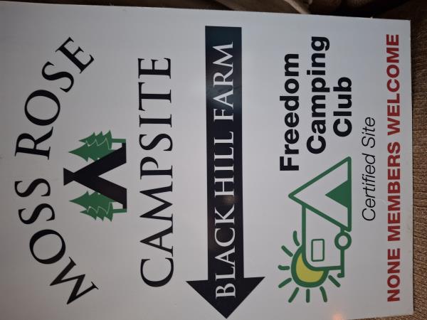 Moss Rose Campsite at Black Hill Farm