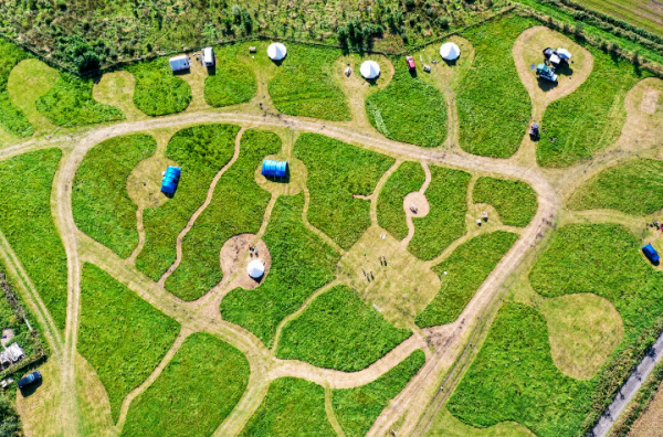 Overhead view of our site at Black Hill Farm