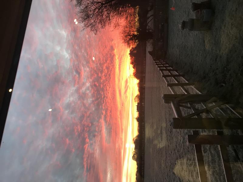 Amazing sunset over the campsite