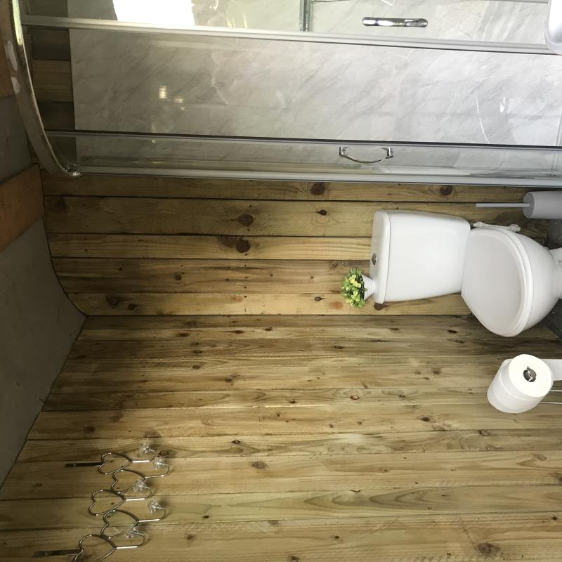 Two showers are available for campers