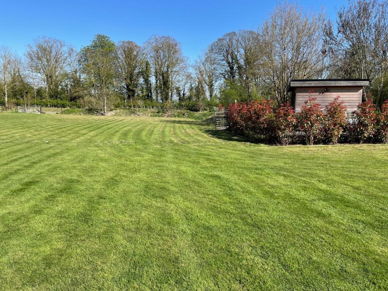 Camping field with toilet block