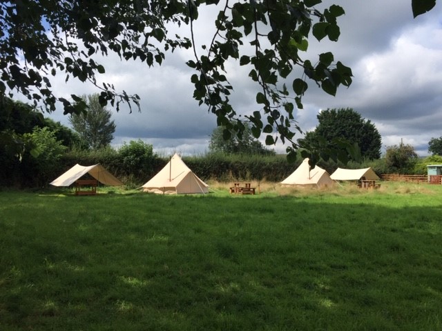 Camping Field with Bell Tents
