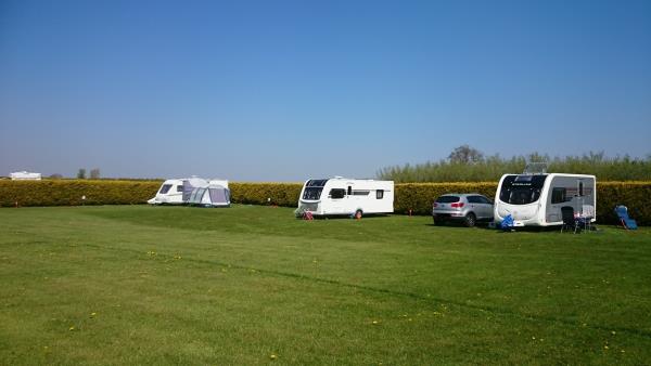 Grass pitches at Halfway House 5 Pitch Caravan Site