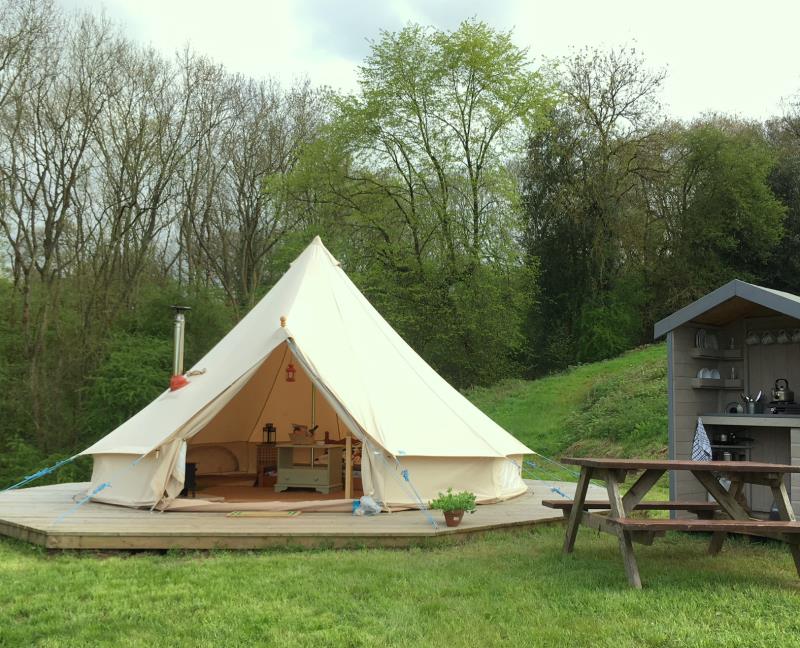 Dingle View Bell tent and kitchen hut