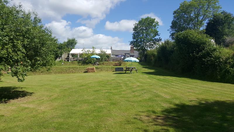 view of pub from campsite