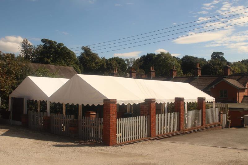 Outdoor dining area.