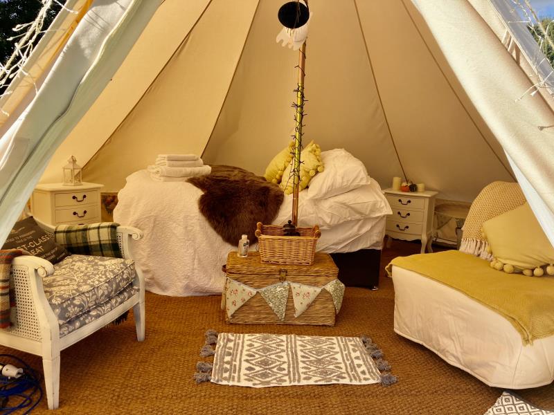 Inside Bell Tent