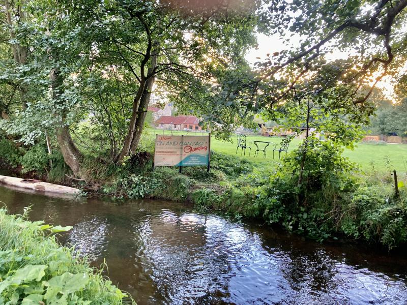 View from the Steam railway station platform on to Tin and Canvas