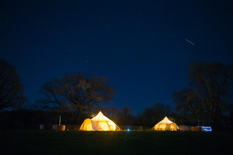 Tents at night