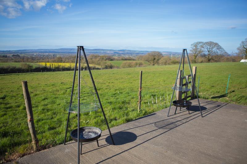 Bbq area in front of stables